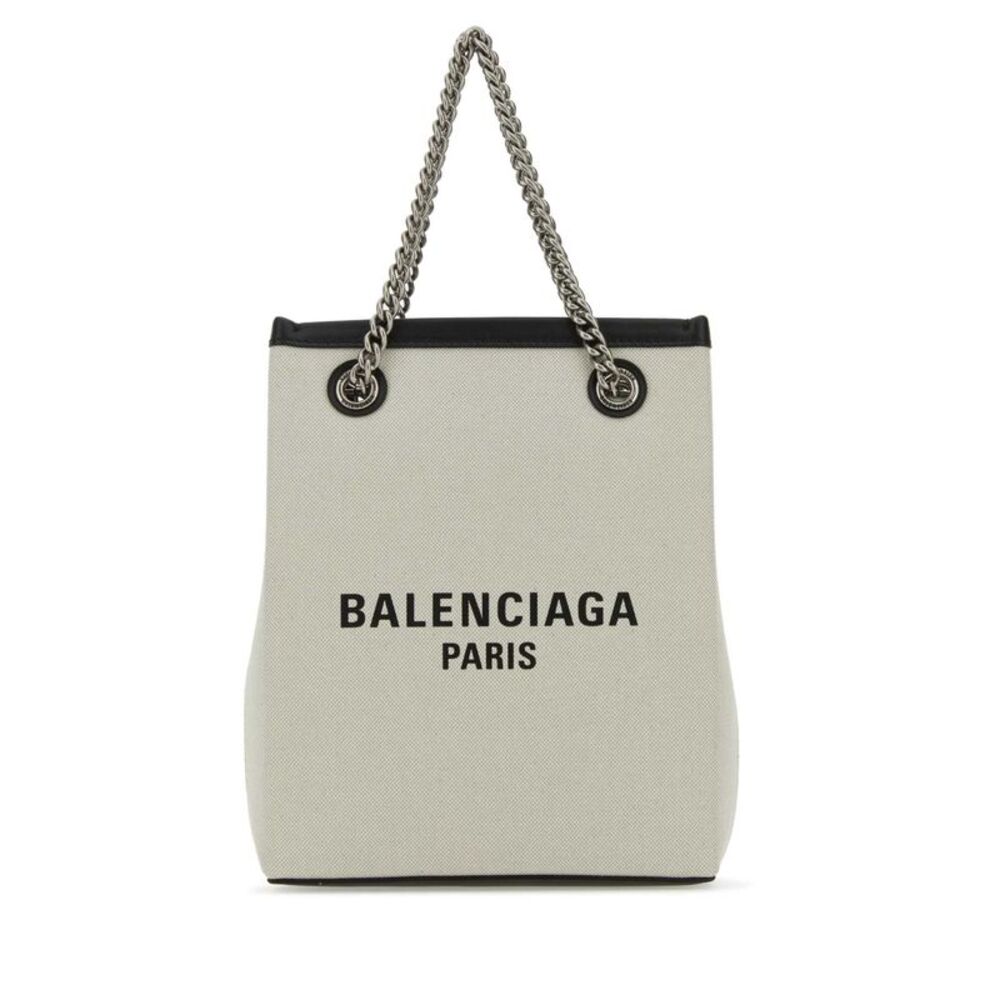 Balenciaga Women Sand Canvas Duty Free Handbag